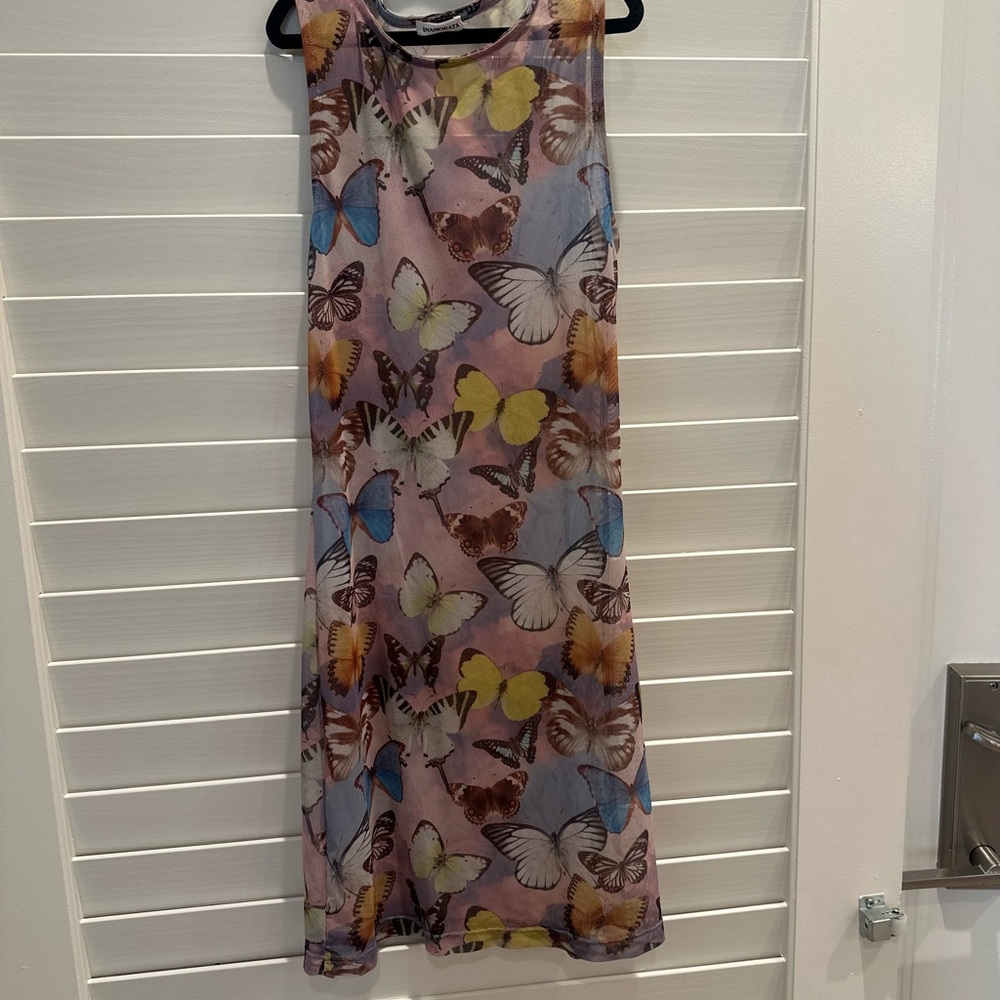 Inamorata Butterfly Print Sleeveless Dress